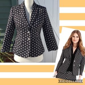 Vince Camuto Rich Diamond Jaquard Blazer Size 2